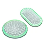 Round and oval IP65 moisture-proof LED lights with green outer-ring light
